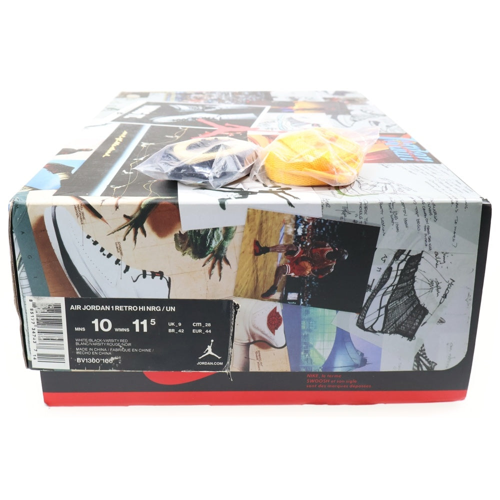 NIKE(ナイキ) ×UNION AIR JORDAN 1 RETRO HI NRG ユニオン エアジョーダン1 レトロ ハイカットスニーカー ホワイト/レッド US10/28.0cm BV1300-106