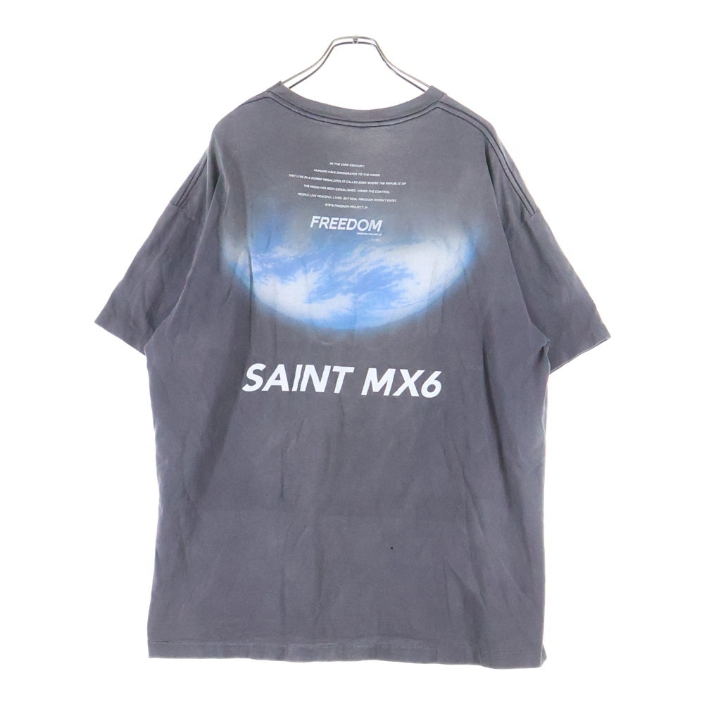 SAINT MICHAEL(セントマイケル) FD-SS TEE FREEDOM フロントプリント 半袖Tシャツ カットソー ブラック