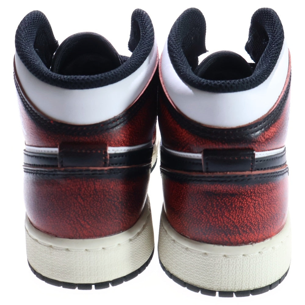 NIKE(ナイキ) GS Air Jordan 1 Mid Wear Away エアジョーダン1 ウェアアウェイ メンズ ミドルカットスニーカー シューズ FB0568-006 ホワイト/レッド US6Y/24.0cm