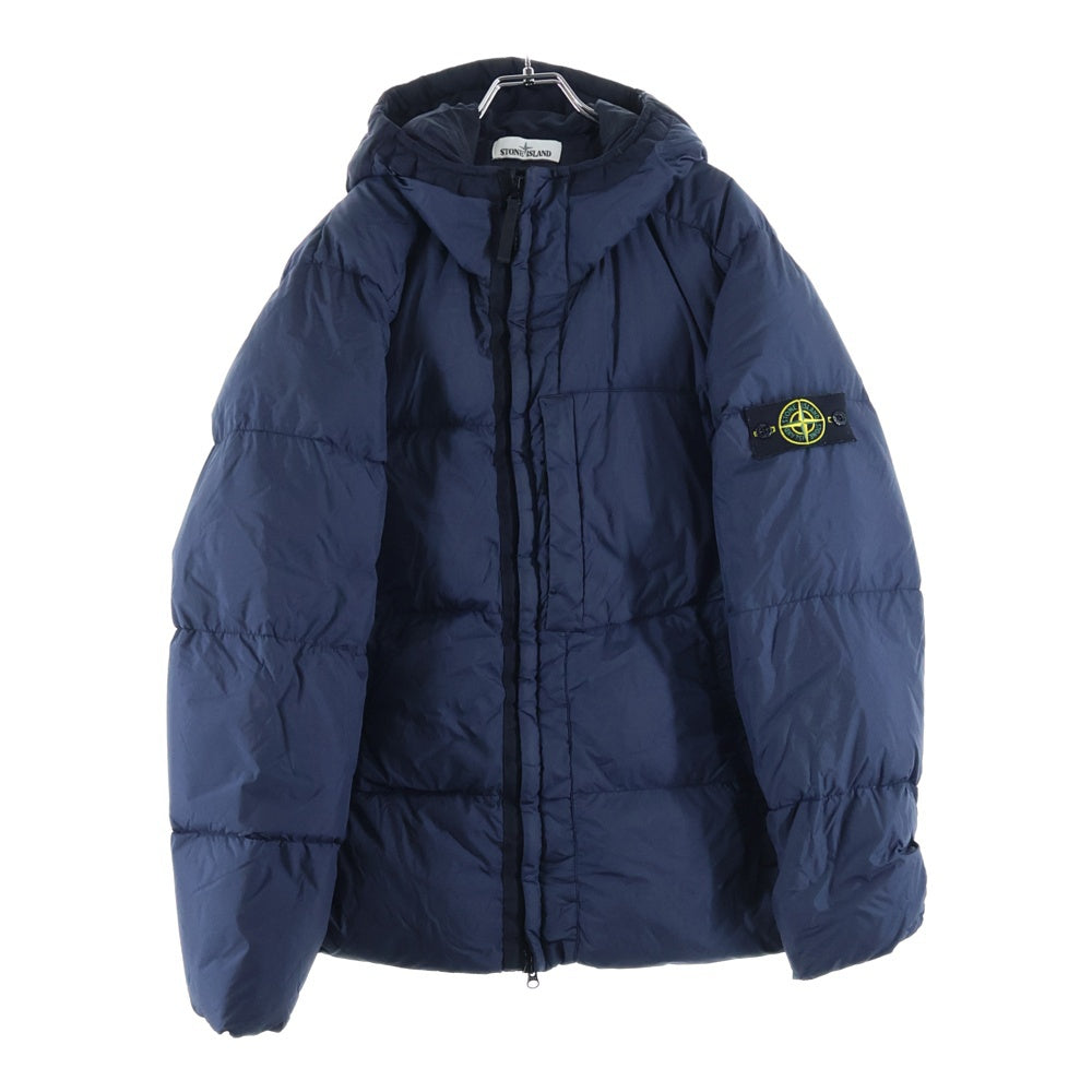 STONE ISLAND(ストーンアイランド) GARMENT DYED ガーメントダイ ジップアップナイロンダウンジャケット ネイビー 671540223