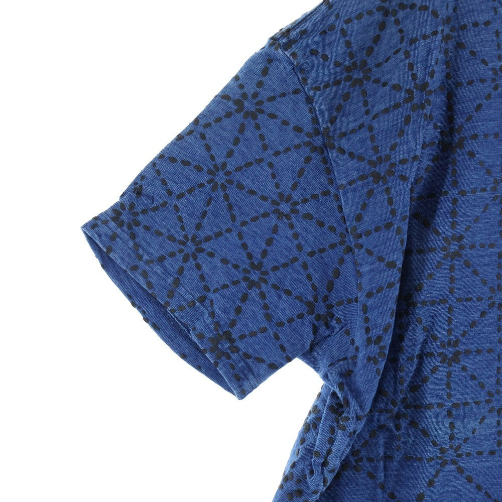 KAPITAL(キャピタル) BORO 道着 刺し子 天竺 クルーネック 半袖Tシャツ カットソー インディゴ K0R708SC06
