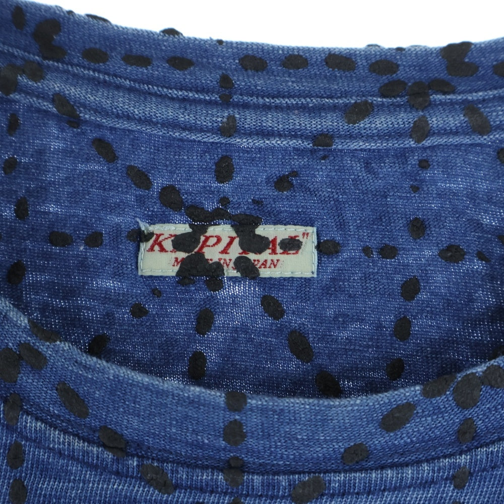 KAPITAL(キャピタル) BORO 道着 刺し子 天竺 クルーネック 半袖Tシャツ カットソー インディゴ K0R708SC06