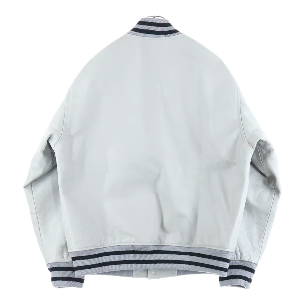 WACKO MARIA(ワコマリア) 24SS LEATHER VARSITY JACKET TYPE-1 レザーバーシティジャケット ブルゾン グレー