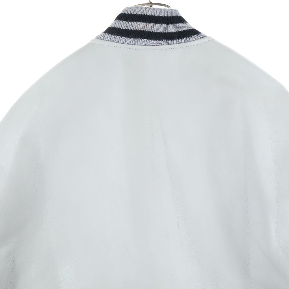 WACKO MARIA(ワコマリア) 24SS LEATHER VARSITY JACKET TYPE-1 レザーバーシティジャケット ブルゾン グレー