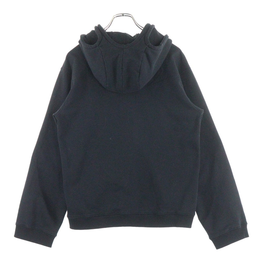 VAIN(ヴァイン) THREE ZIP HOODIE 3ジップ ロゴ刺繍 フーディー パーカー ブラック 01259