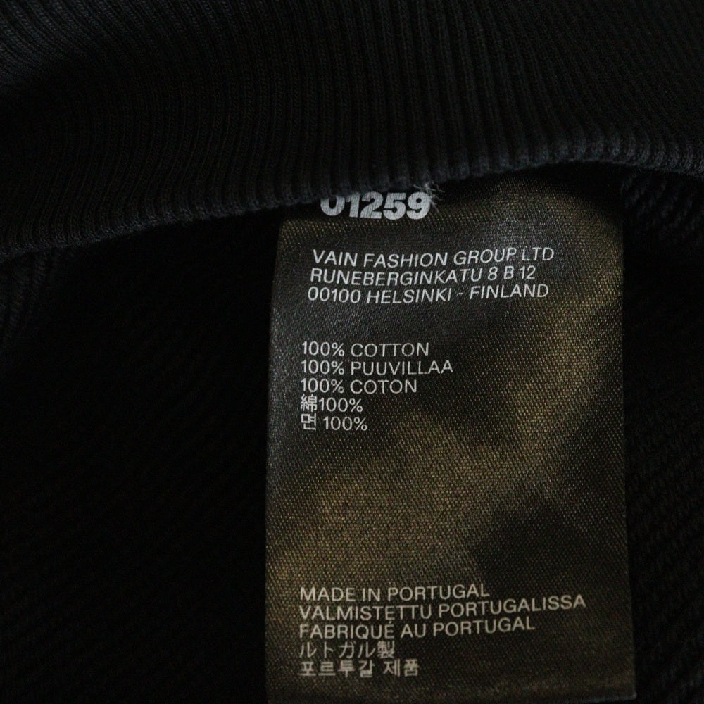 VAIN(ヴァイン) THREE ZIP HOODIE 3ジップ ロゴ刺繍 フーディー パーカー ブラック 01259