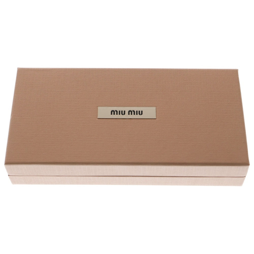 miumiu(ミュウミュウ) GD金具 レザートリック キーホルダー チャーム ブラウン 5TL514 レディース