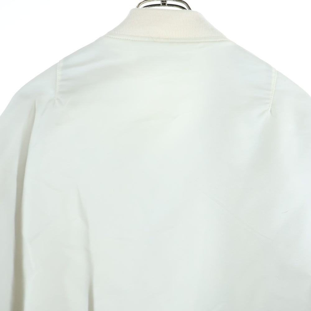 DISCOVERED(ディスカバード) BOA SLEEVE MA-1 フリース切替 ジップアップ ボンバージャケット ホワイト DC-AW22-BL-03