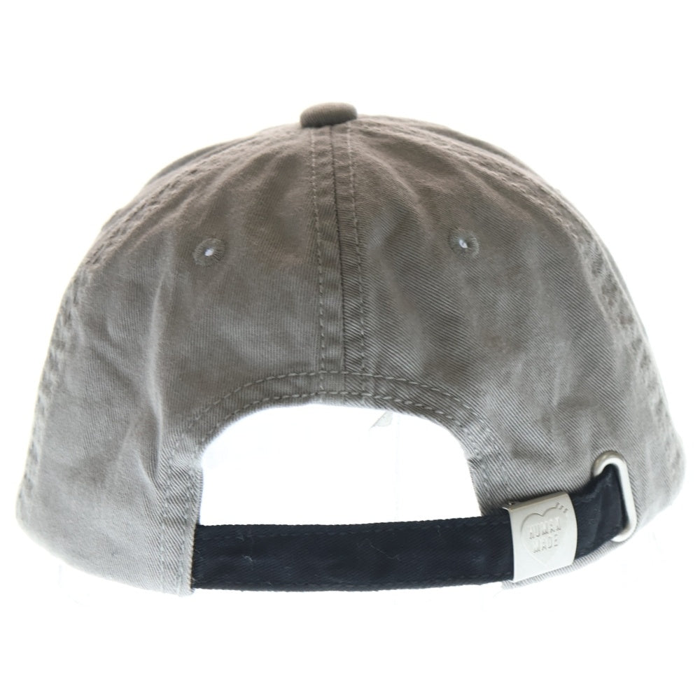 HUMAN MADE(ヒューマンメイド) 6PANEL TWILL CAP バイカラー ハートロゴ ツイルキャップ 帽子 グレー/ブラック HM30GD069