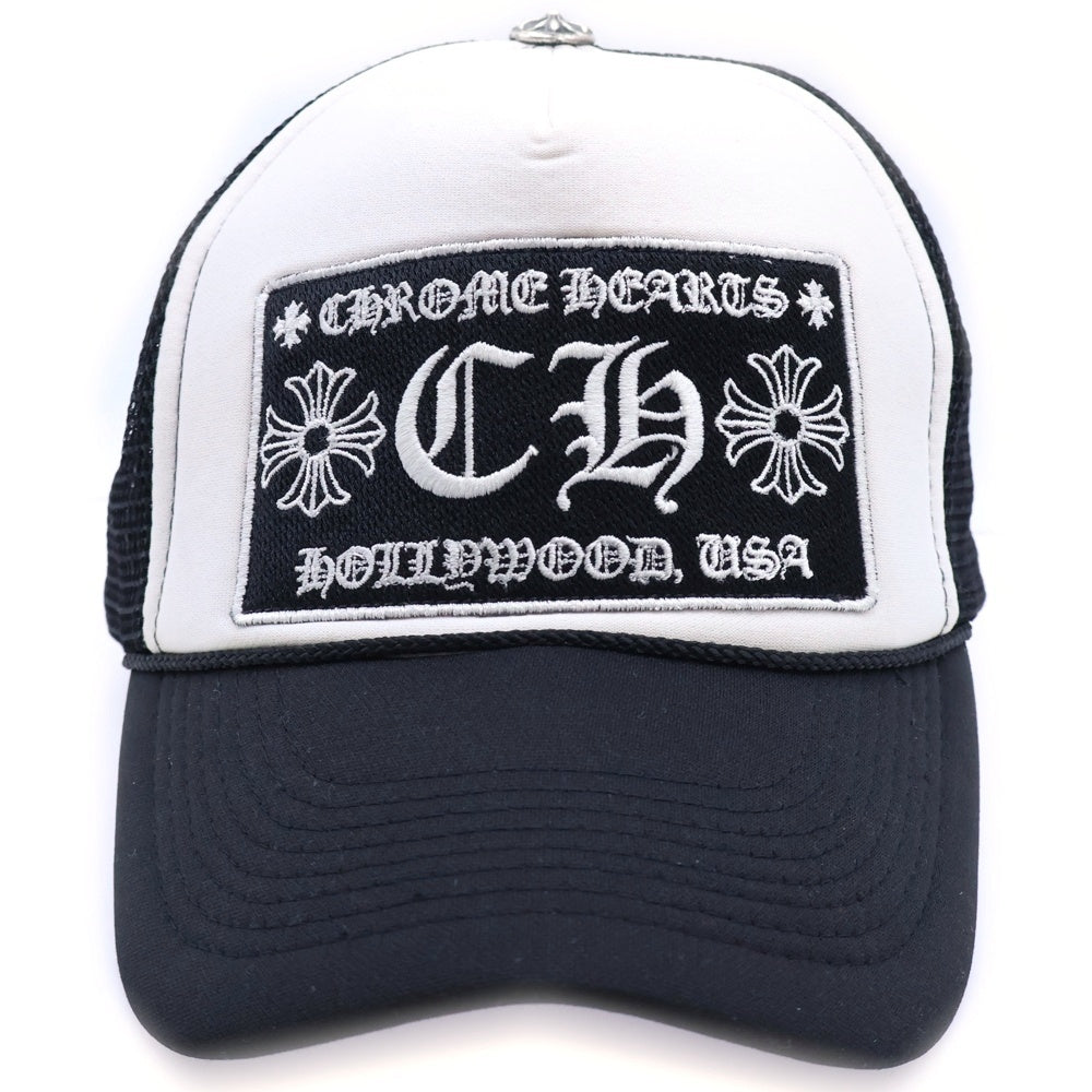 CHROME HEARTS(クロムハーツ) TRUCKER CAP CHパッチメッシュトラッカーキャップ クロスボール付 帽子 ホワイト/ブラック