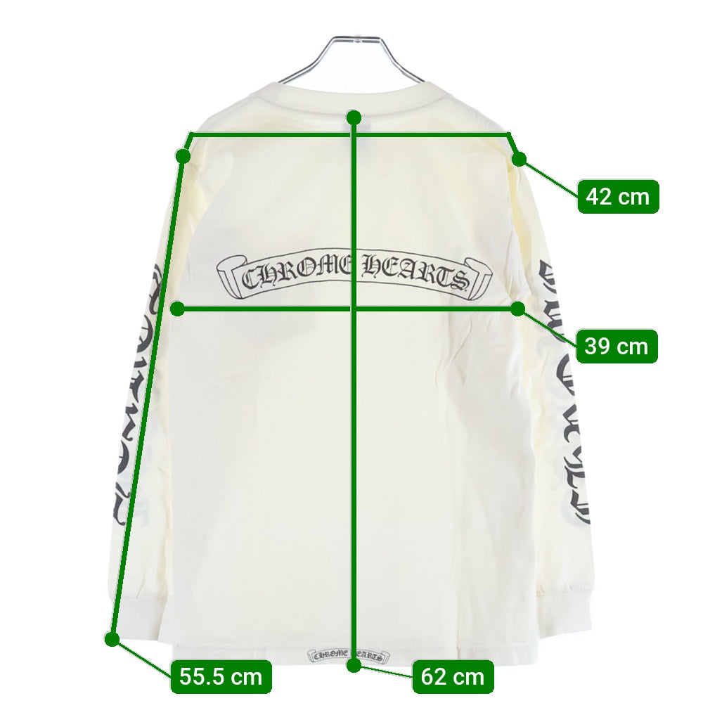 CHROME HEARTS(クロムハーツ) OLD CH L/S T-SHIRT オールド スクロールプリント 長袖Tシャツ ロングスリーブカットソー ホワイト