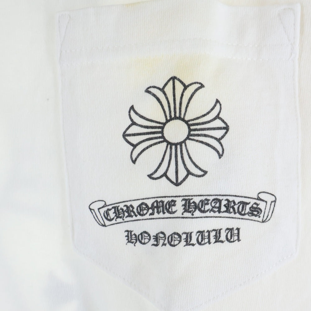 CHROME HEARTS(クロムハーツ) OLD Honolulu CH PLS L/S TEE オールド ホノルル限定 バッグCHプラス 長袖Tシャツ ロングスリーブカットソー ホワイト