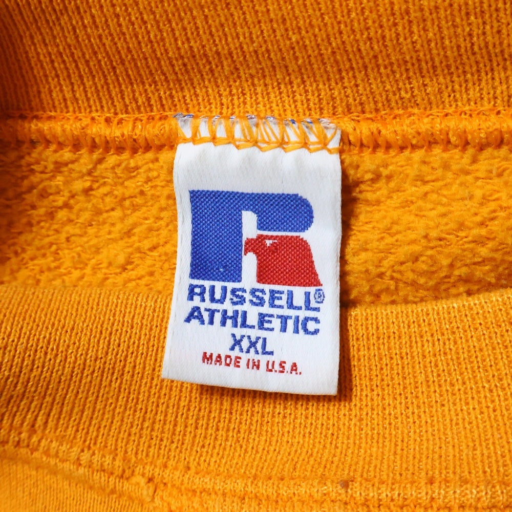 RUSSELL ATHLETIC(ラッセルアスレチック) 90S TENNESSEE 前V カレッジロゴ 長袖スウェット トレーナー オレンジ