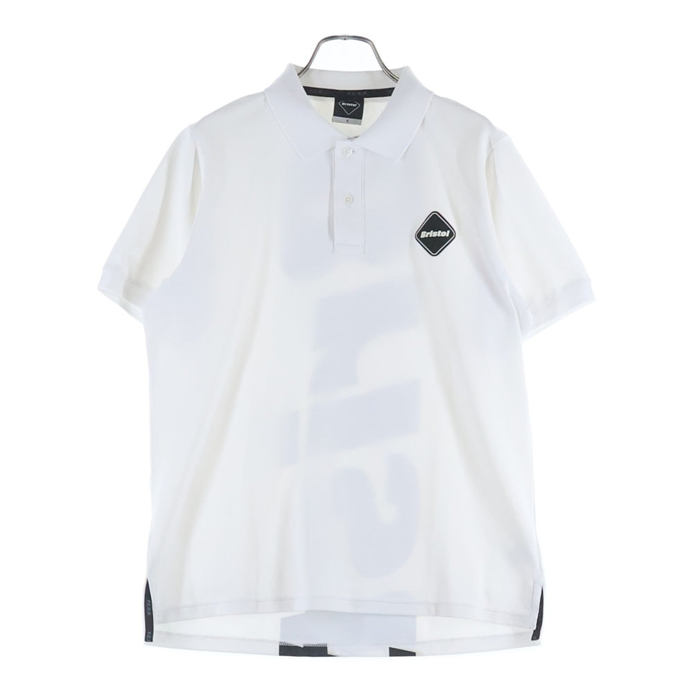 F.C.R.B./F.C.Real Bristol/FCRB(エフシーアールビー/エフシーレアルブリストル) BIG LOGO POLO ビッグ ロゴ 半袖ポロシャツ カットソー ホワイト FCRB-190050