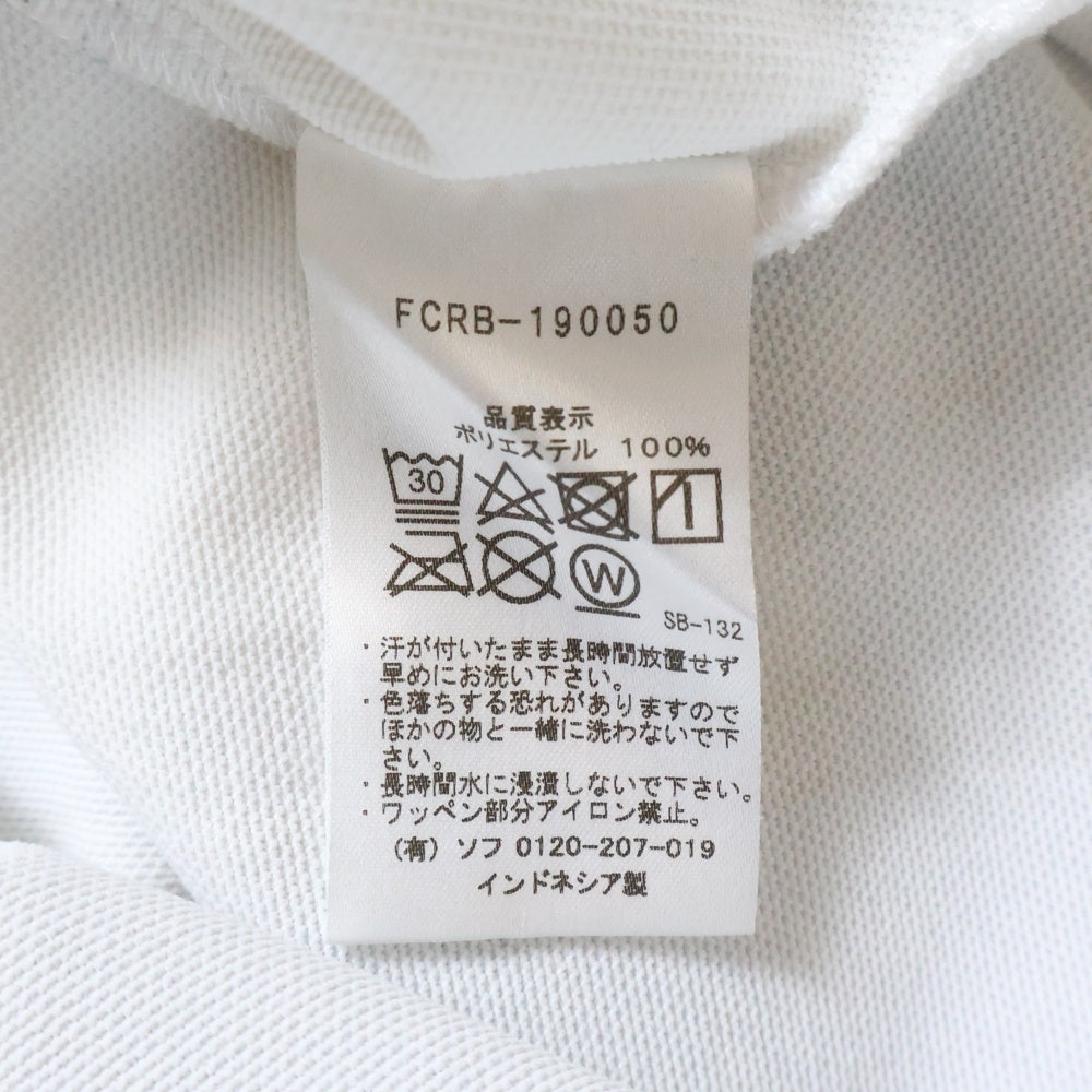 F.C.R.B./F.C.Real Bristol/FCRB(エフシーアールビー/エフシーレアルブリストル) BIG LOGO POLO ビッグ ロゴ 半袖ポロシャツ カットソー ホワイト FCRB-190050