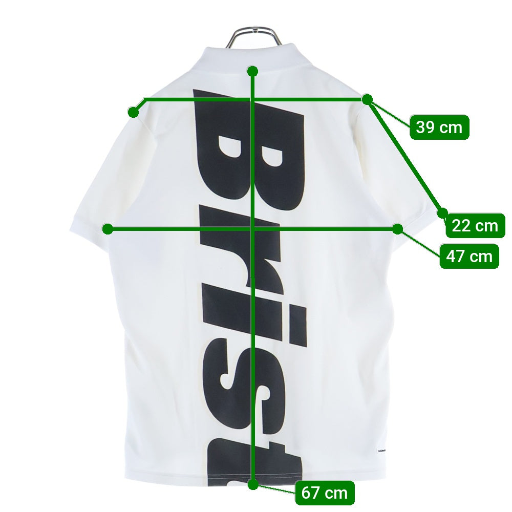 F.C.R.B./F.C.Real Bristol/FCRB(エフシーアールビー/エフシーレアルブリストル) BIG LOGO POLO ビッグ ロゴ 半袖ポロシャツ カットソー ホワイト FCRB-190050