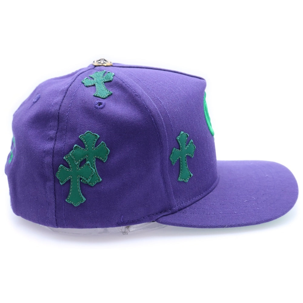 CHROME HEARTS(クロムハーツ) Trucker Cap クロスパッチ CH刺繍 トラッカーキャップ 帽子 パープル/グリーン