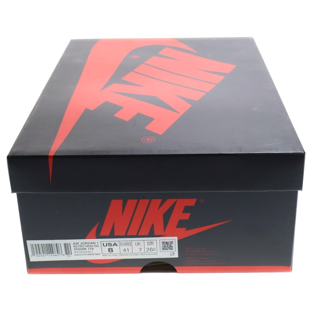 NIKE(ナイキ) AIR JORDAN 1 HIGH OG Volt Gold エアジョーダンワン ボルトゴールド ハイカットスニーカー イエロー/ホワイト US8/26.0cm 555088-118