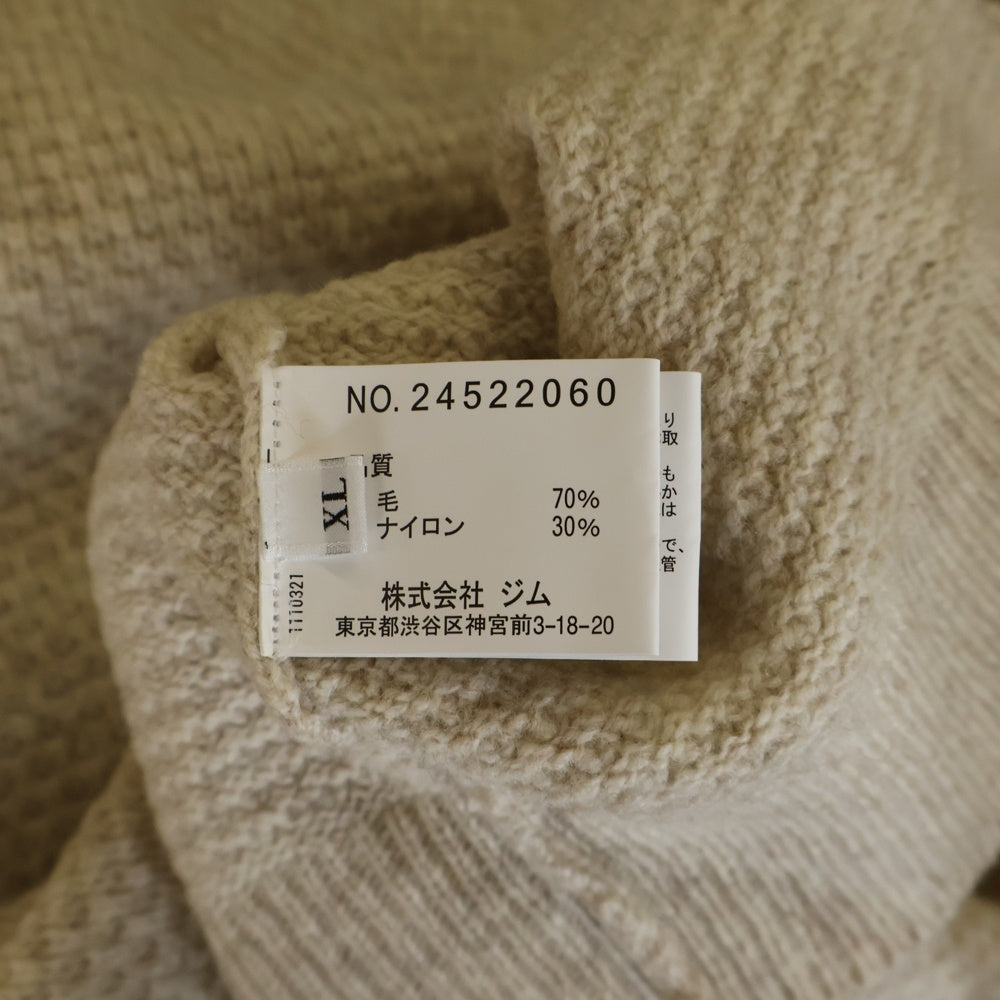 gim(ジム) クルーネック 長袖ニットセーター ベージュ 24522060