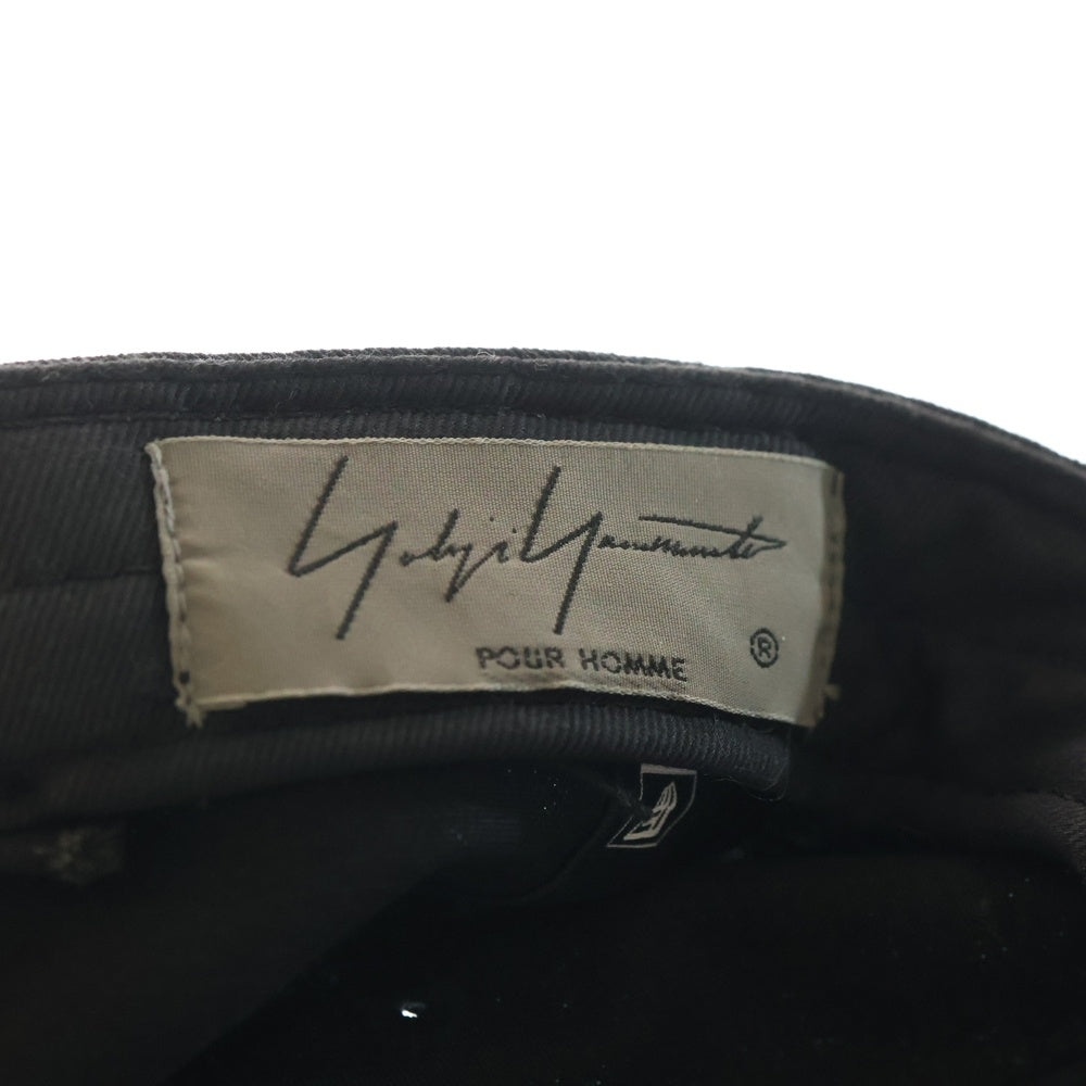 NEW ERA(ニューエラ) ×Yohji Yamamoto ヨウジヤマモト フロント刺繍 ベースボールキャップ ブラック HN-H89-972