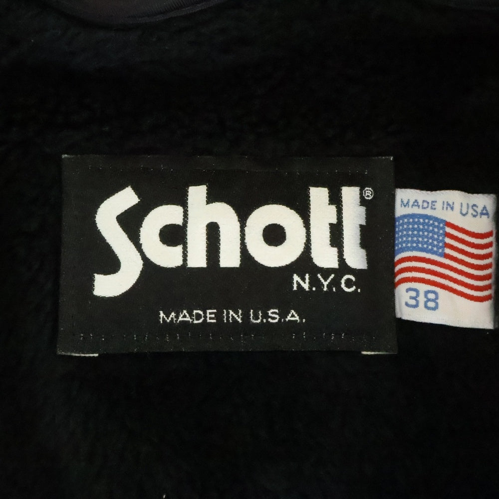 SCHOTT(ショット) 641 ボアライナー付き シングルライダースジャケット ブラック