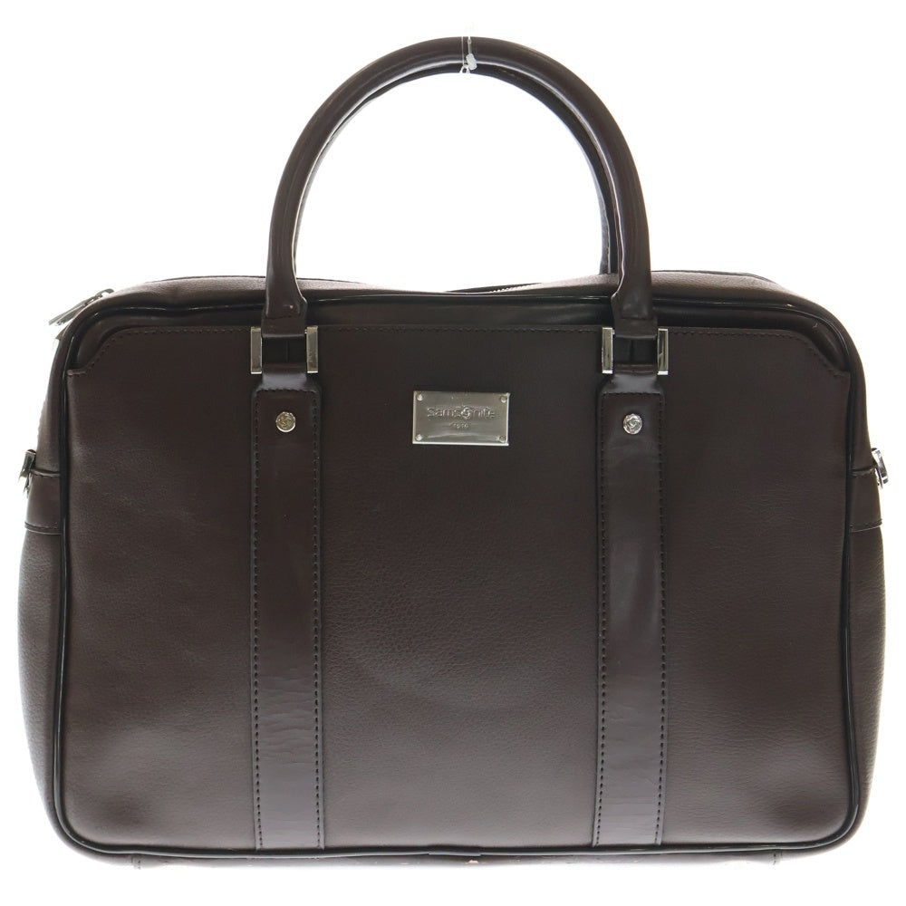 SAMSONITE(サムソナイト) 2WAY レザーブリーフケース ビジネスバッグ ブラウン