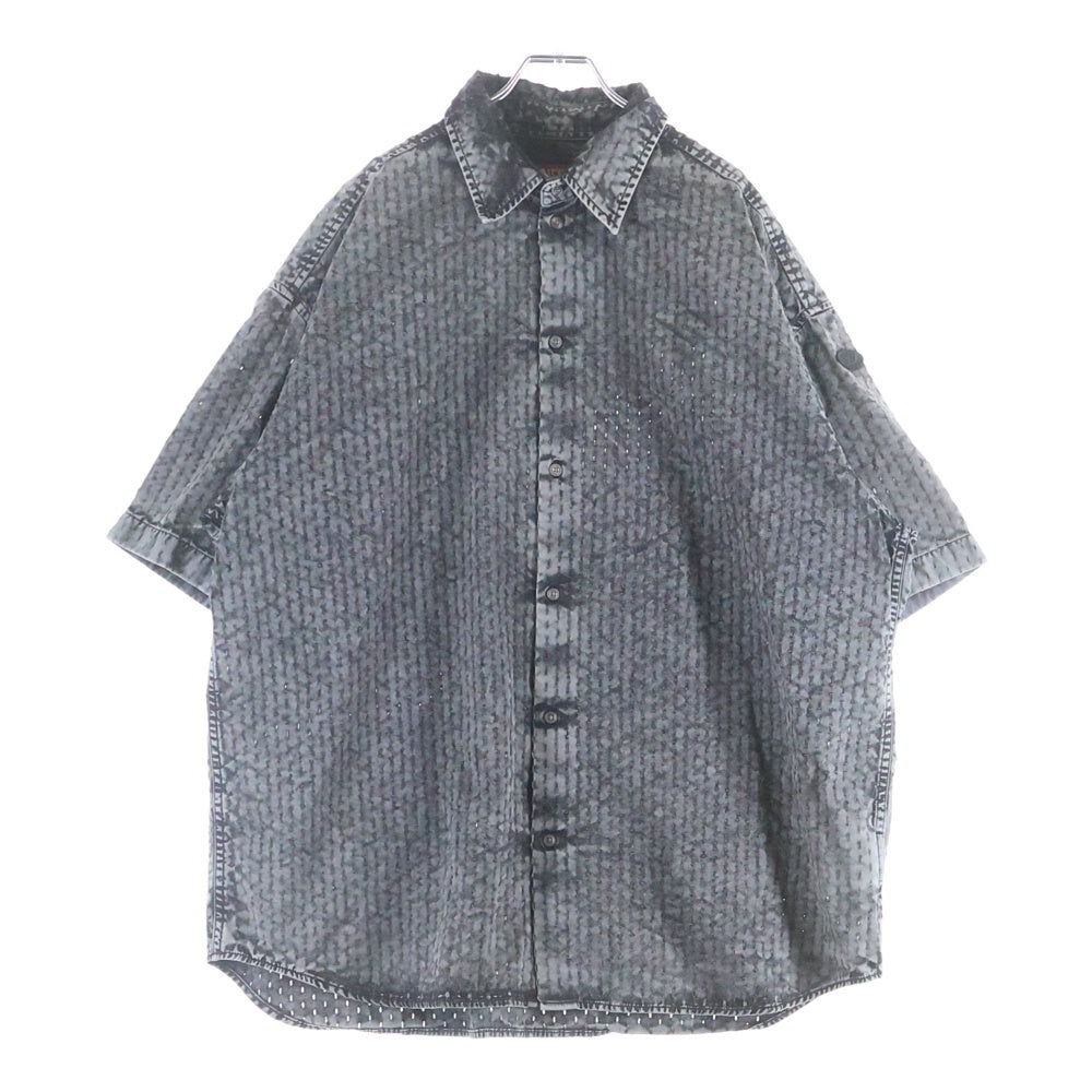 DIESEL(ディーゼル) 24SS S-LAZER レーザー加工 半袖シャツ ショートスリーブ グレー A12967