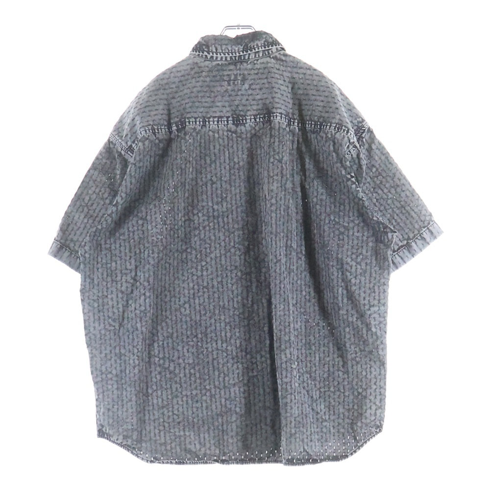 DIESEL(ディーゼル) 24SS S-LAZER レーザー加工 半袖シャツ ショートスリーブ グレー A12967