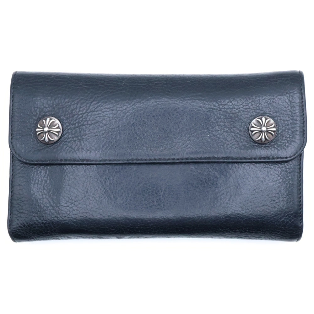 CHROME HEARTS(クロムハーツ) WAVE ウェーブ レザーウォレット 財布 ブラック BCA374
