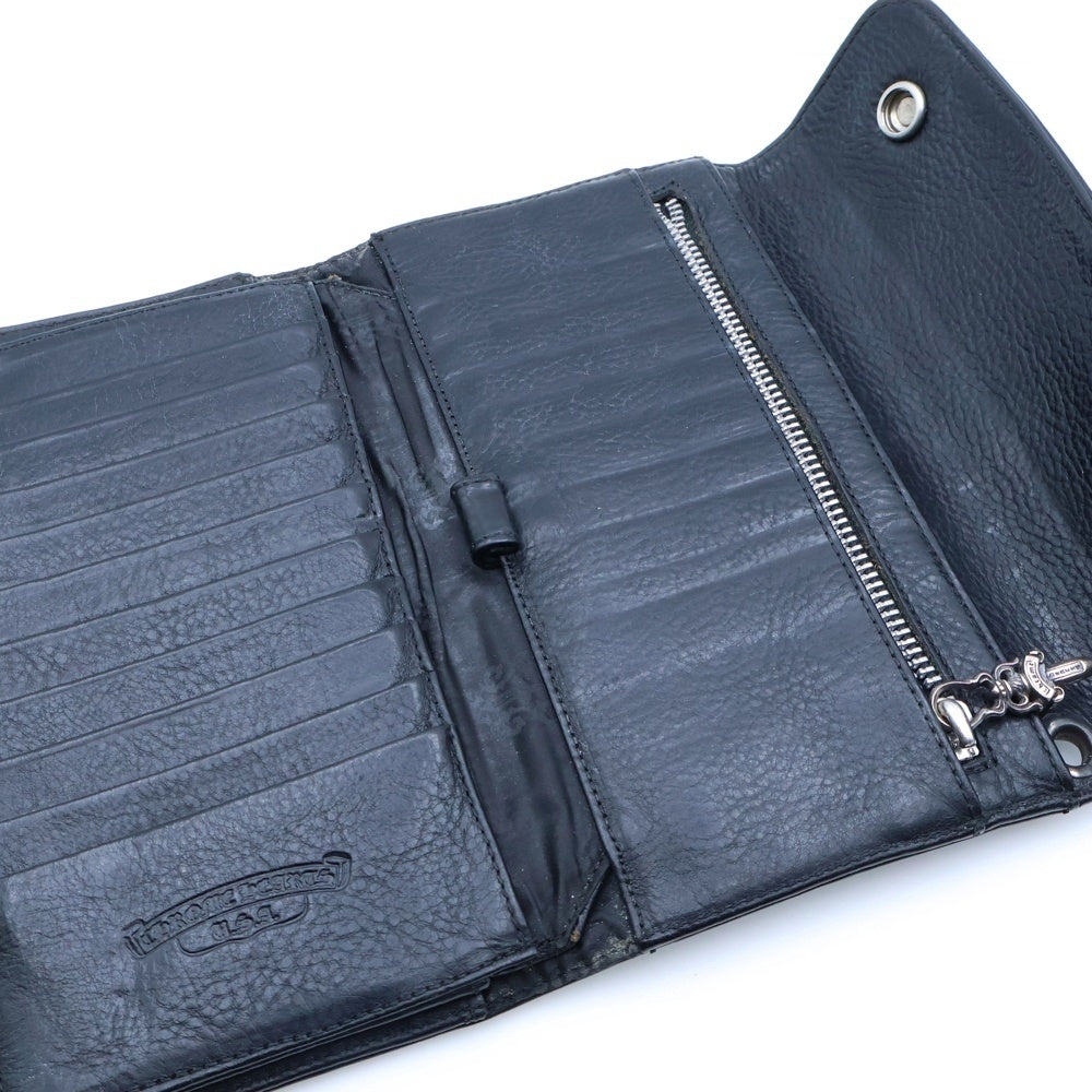 CHROME HEARTS(クロムハーツ) WAVE ウェーブ レザーウォレット 財布 ブラック BCA374