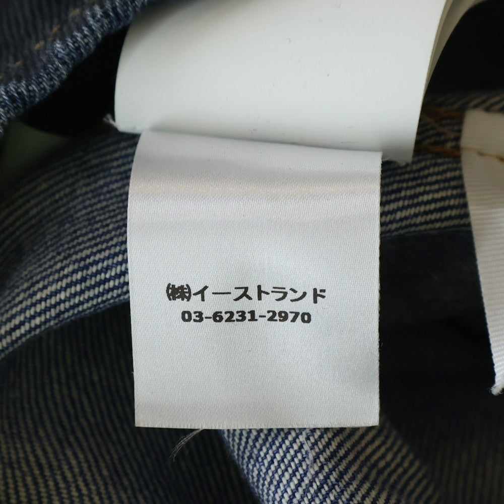 OFF-WHITE(オフホワイト) 20AW バックアロープリント アーム素材切替 ボタン デニムジャケット インディゴブラック OMYD020E20DEN001