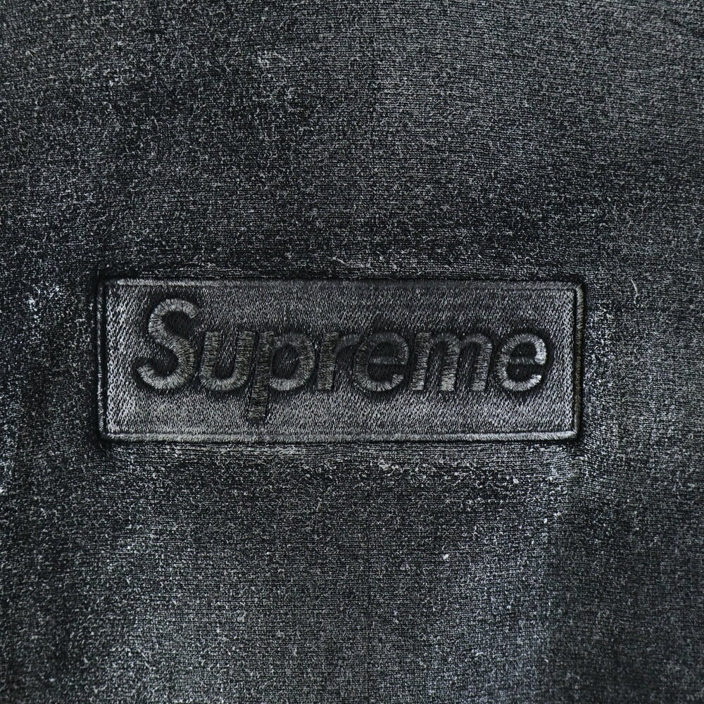 SUPREME(シュプリーム) 24SS ×MM6 Maison Margiela Foil Box Logo Hooded Sweatshirt エムエムシックスメゾンマルジェラ ボックスロゴ スウェット プルオーバーパーカー ブラック