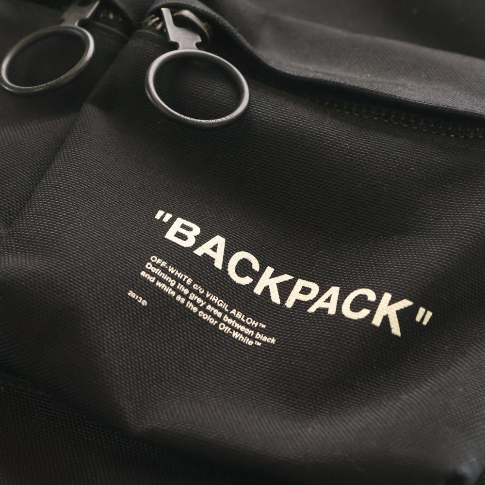 OFF-WHITE(オフホワイト) 18AW BACKPACK キャンバスバックパック リュックサック ブラック OMNB003E18074010