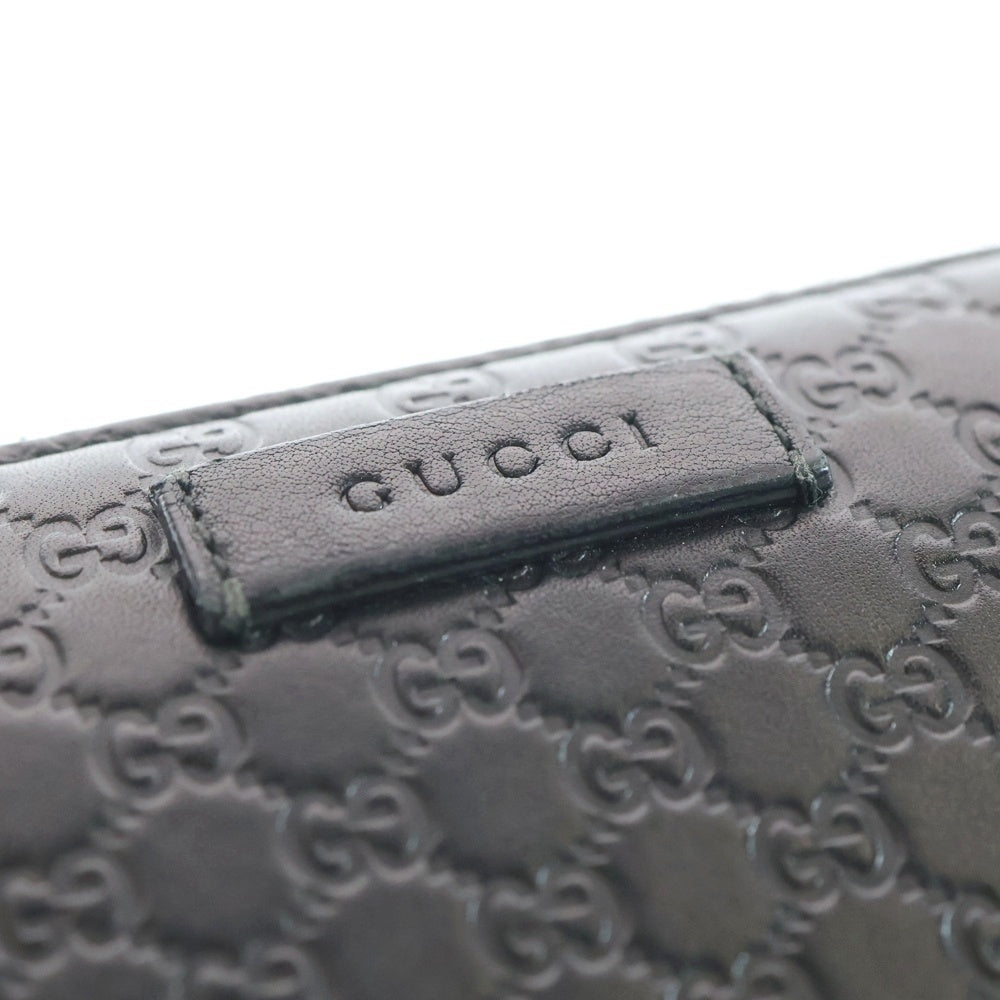 GUCCI(グッチ) GGロゴ ラウンドファスナー レザー コンパクトウォレット 財布 ブラック 449423 レディース