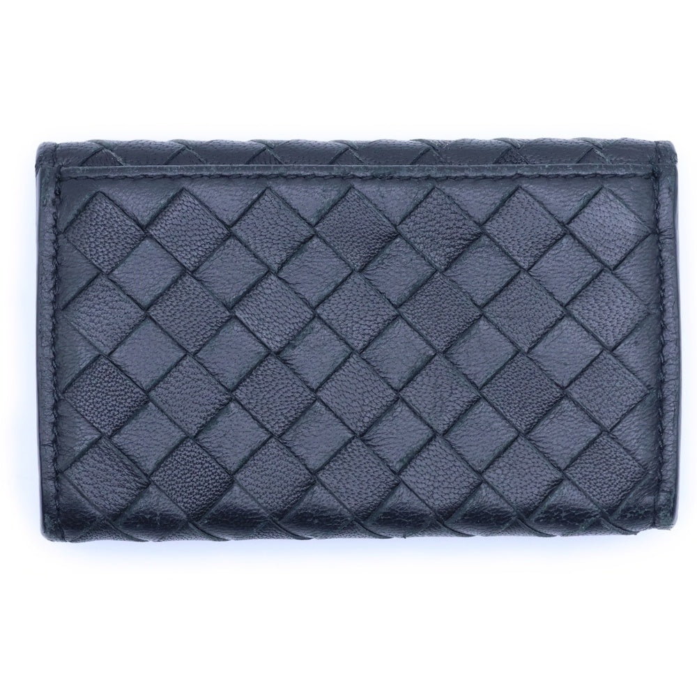 BOTTEGA VENETA(ボッテガヴェネタ) イントレチャート レザー コインケース コンパクトウォレット ブラック