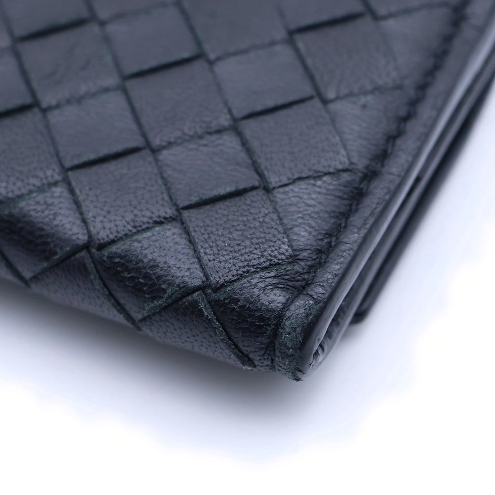 BOTTEGA VENETA(ボッテガヴェネタ) イントレチャート レザー コインケース コンパクトウォレット ブラック