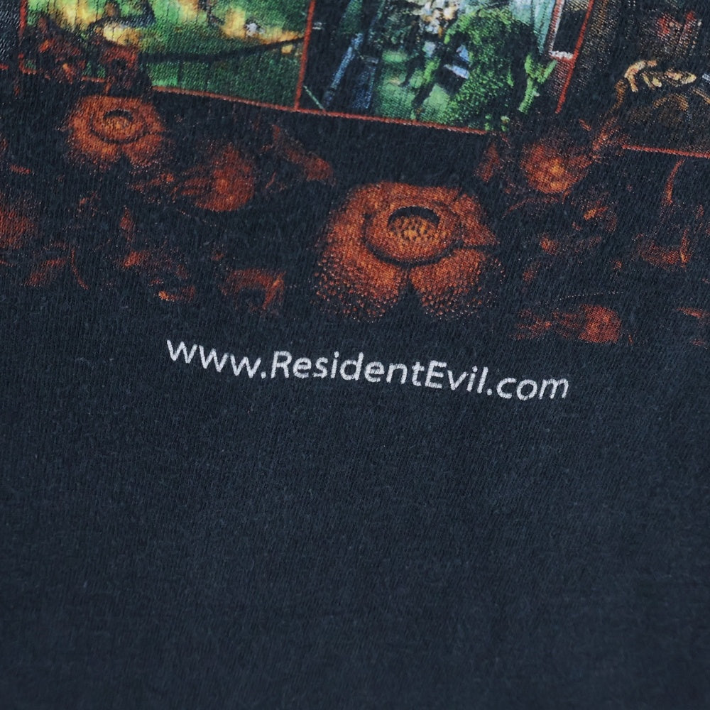 VINTAGE(ヴィンテージ) CAPCOM RESIDENTEVIL カプコン レジデント イービル 両面プリント 半袖Tシャツ カットソー ブラック