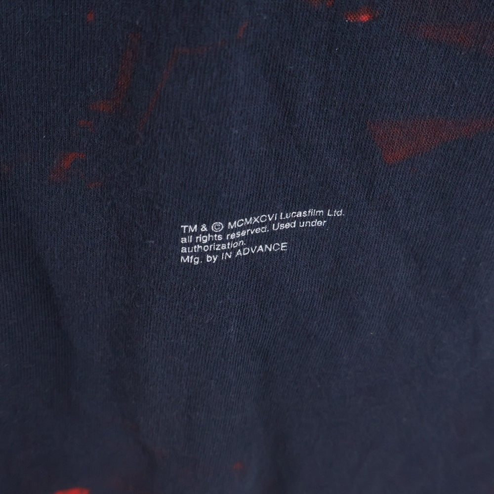 VINTAGE(ヴィンテージ) 90s STARWARS スターウォーズ ハン ソロ チューバッカ ムービー 片面プリント 半袖Tシャツ カットソー ブラック