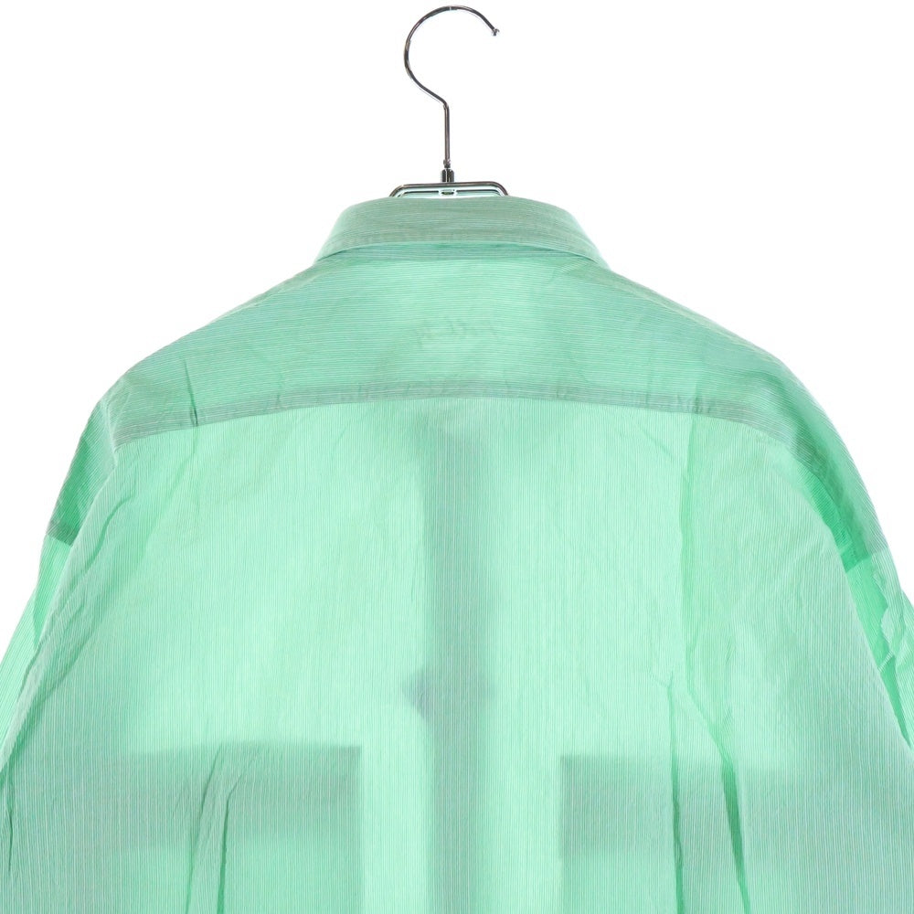 Porter Classic(ポータークラシック) ROLL UP STRIP SHIRT ロールアップ ストライプ 長袖シャツ ロングスリーブ グリーン PC-018-1315-80-04