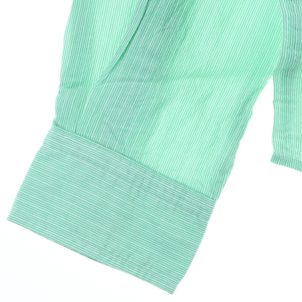 Porter Classic(ポータークラシック) ROLL UP STRIP SHIRT ロールアップ ストライプ 長袖シャツ ロングスリーブ グリーン PC-018-1315-80-04