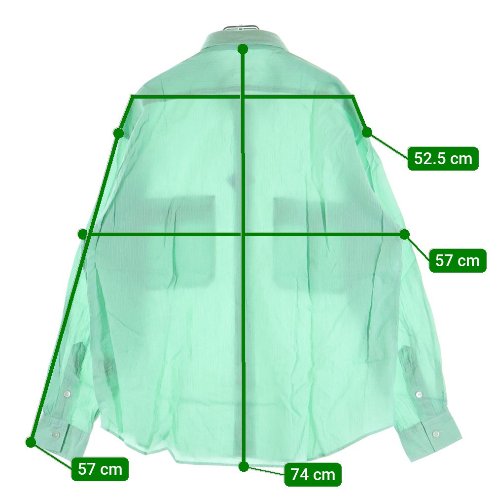 Porter Classic(ポータークラシック) ROLL UP STRIP SHIRT ロールアップ ストライプ 長袖シャツ ロングスリーブ グリーン PC-018-1315-80-04