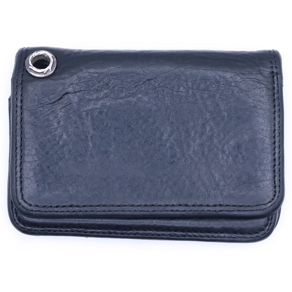 CHROME HEARTS(クロムハーツ) CARD CASE グロメット付きレザーカードケース ブラック