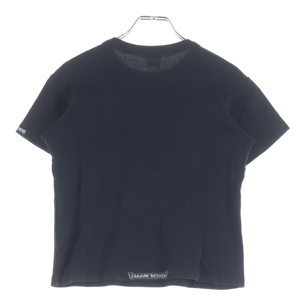 CHROME HEARTS(クロムハーツ) OLD オールド バックスクロールラベルプリント 半袖Tシャツ カットソー レディース ブラック
