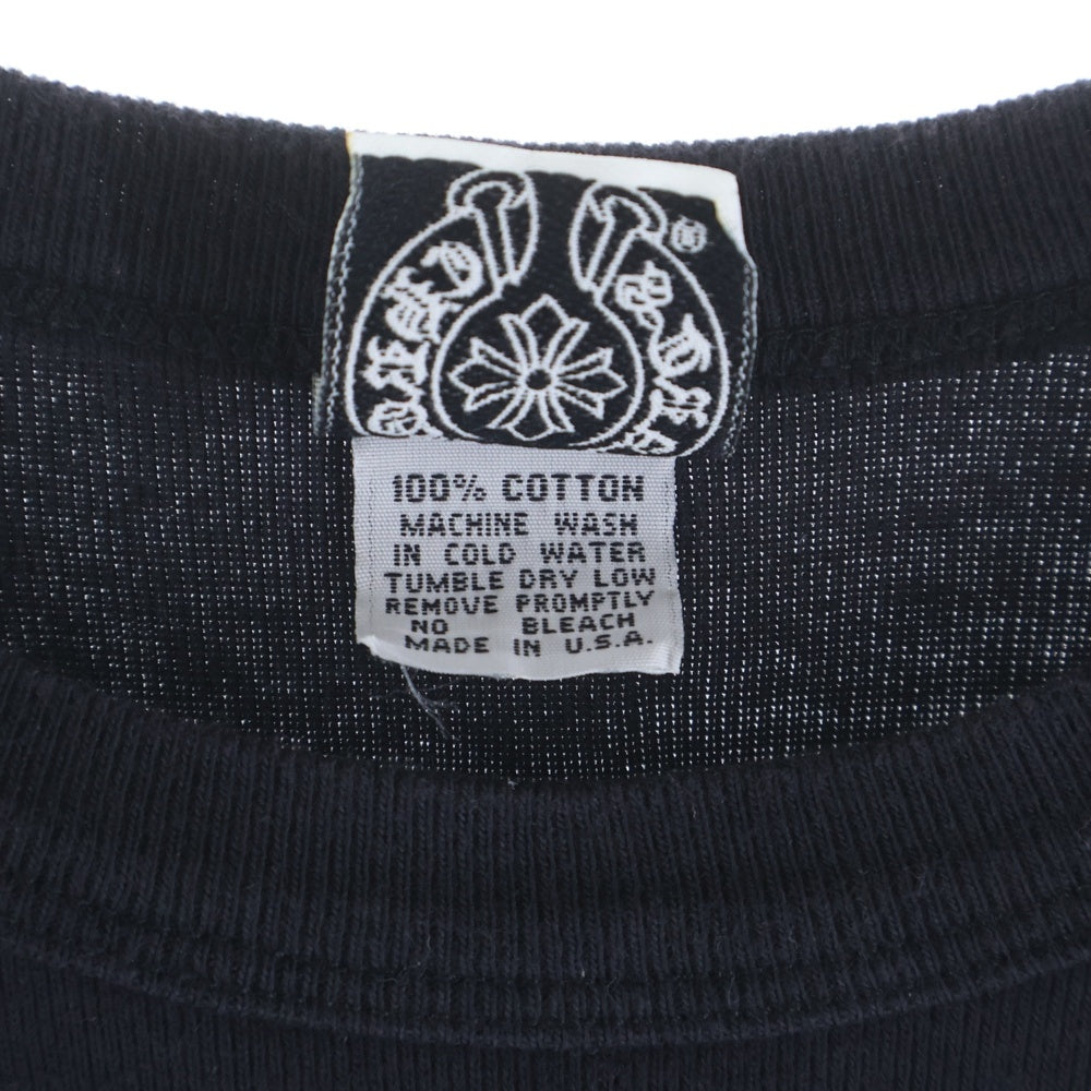CHROME HEARTS(クロムハーツ) OLD オールド バックスクロールラベルプリント 半袖Tシャツ カットソー レディース ブラック