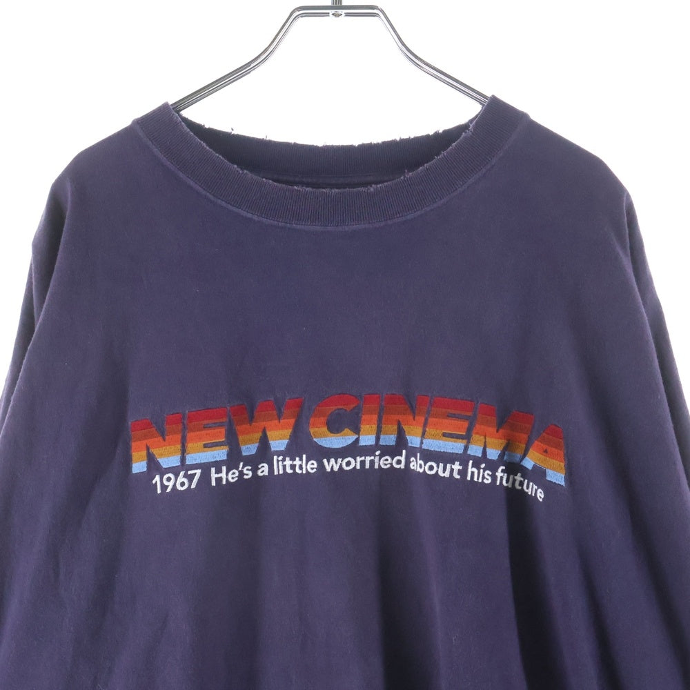 DAIRIKU(ダイリク) 23SS NEW CINEMA Tee ニューシネマ フロント刺繍 長袖Tシャツ ロングスリーブカットソー パープル