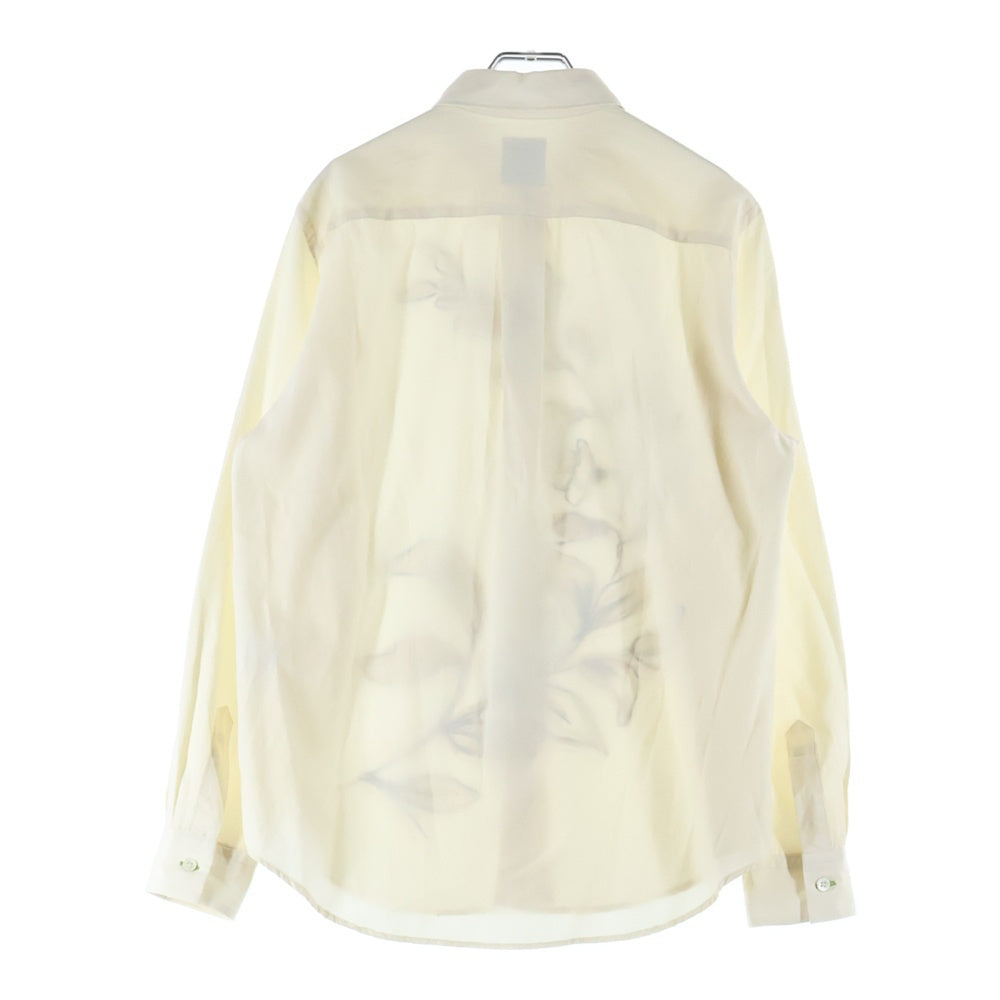 Paul Smith(ポールスミス) フラワーエンブロイダリー レーヨン混 長袖シャツ ロングスリーブ アイボリー PF-CR-85156