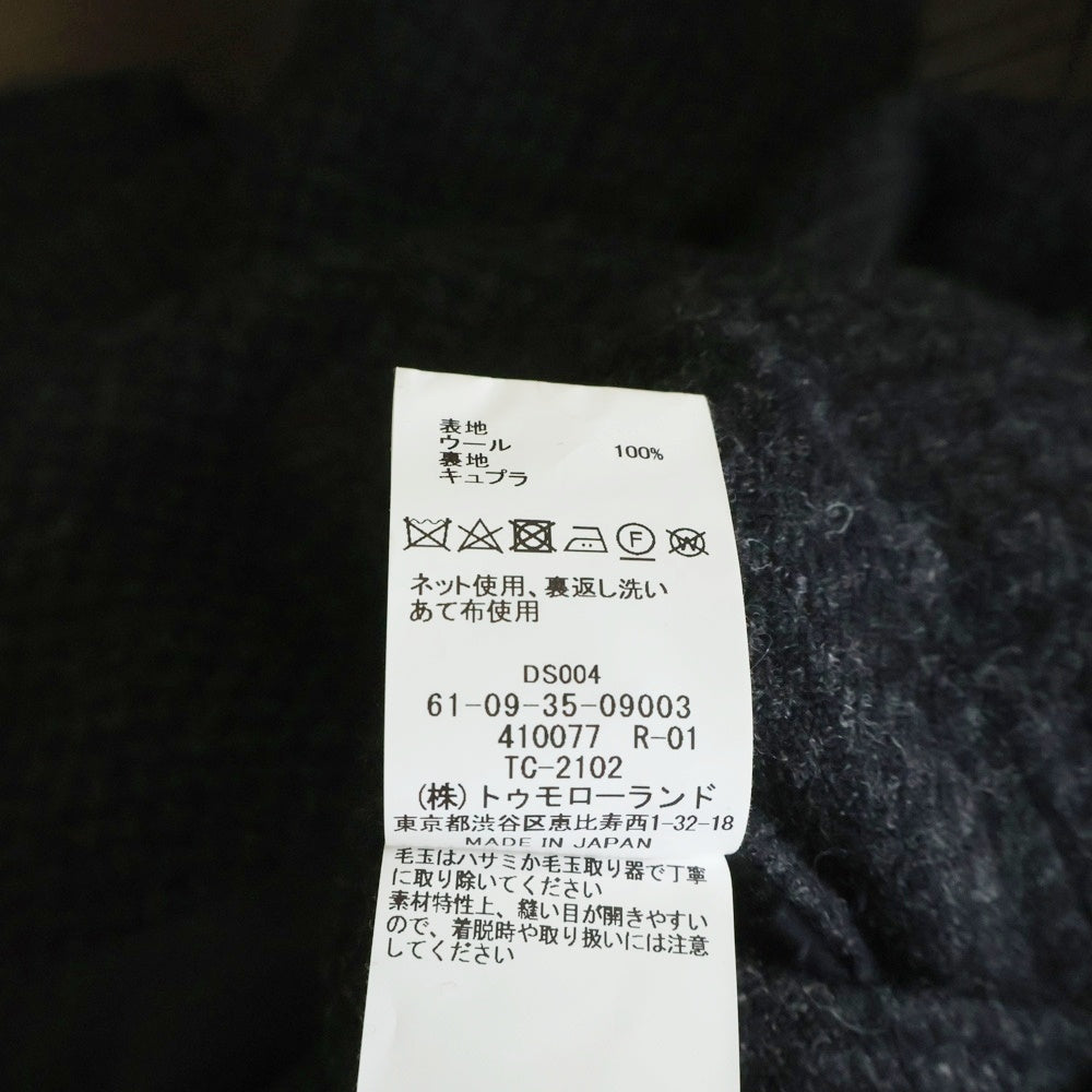 TOMORROWLAND PILGRIM(トゥモローランド ピルグリム) シェットランド ツイード バルマカーン コート ブラック 61-09-35-09003