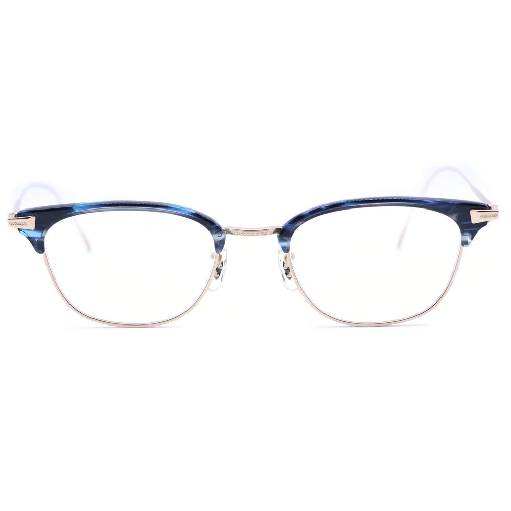 OLIVER PEOPLES(オリバーピープルズ) Ervin エルヴィン ゴールドテンプル アイウェア 度入り眼鏡 ブルー/ブラック