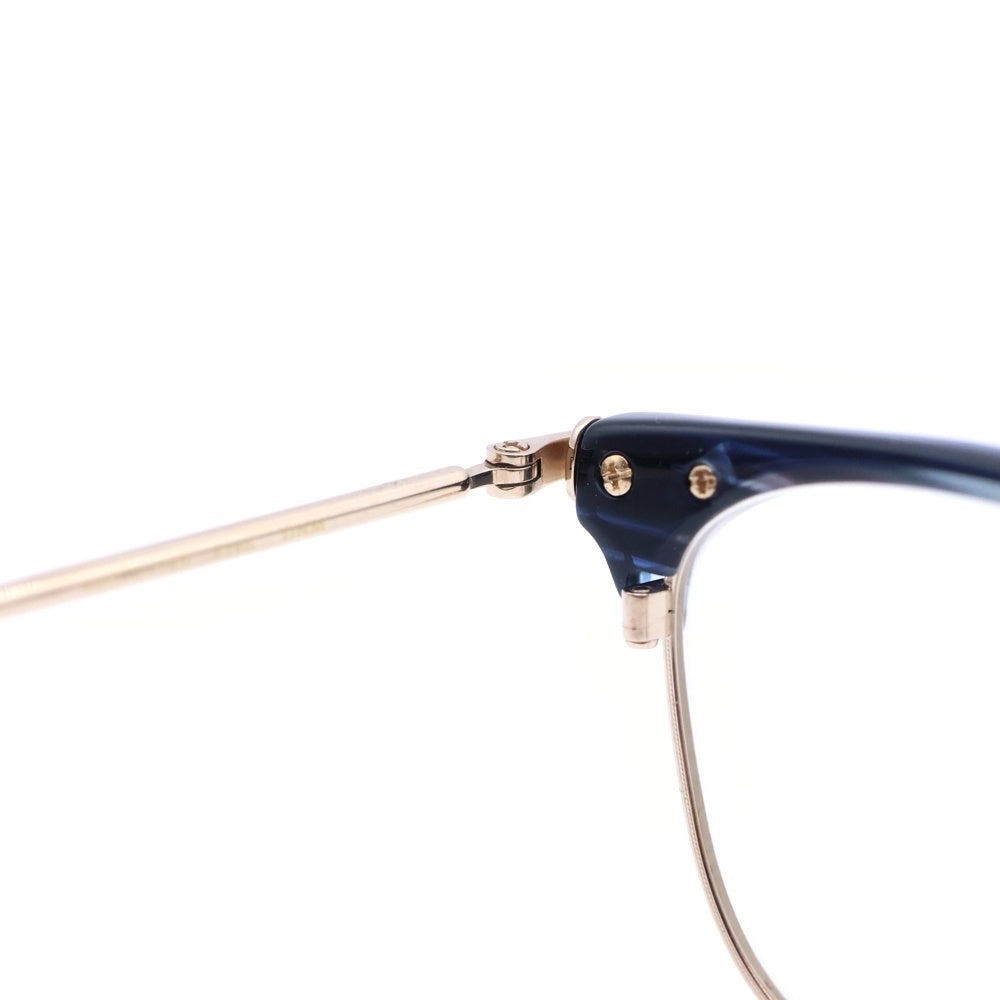 OLIVER PEOPLES(オリバーピープルズ) Ervin エルヴィン ゴールドテンプル アイウェア 度入り眼鏡 ブルー/ブラック