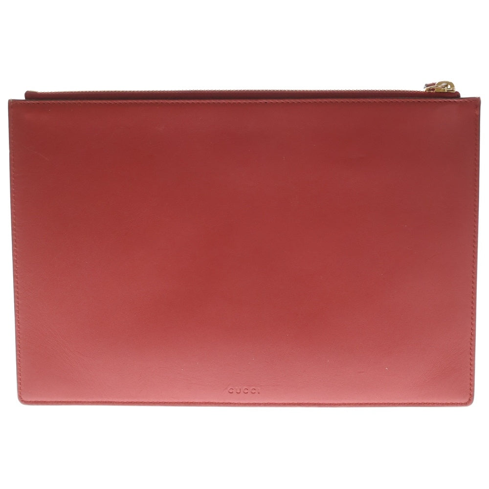 GUCCI(グッチ) ドッグ刺繍 GGロゴ総柄 クラッチバッグ ピンク/ベージュ 506280 レディース